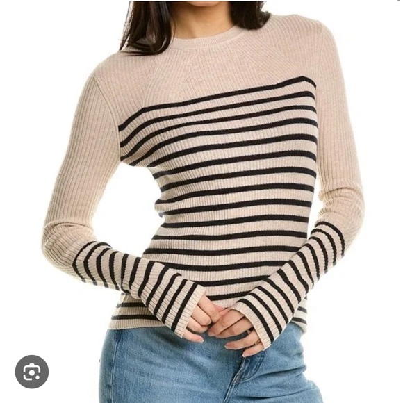 rag & bone Tops - Rag & Bone ‘Kate Striped Cotton Cashmere Long Sleeve’ Size Small